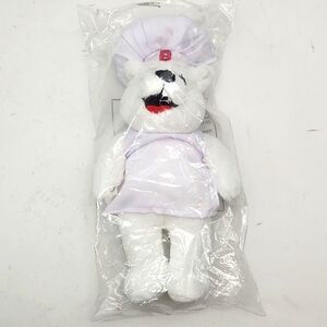 Original Bimbo Bakery White Teddy Bear Chef Plush Stuffed Toy 10" NEW Wrapped